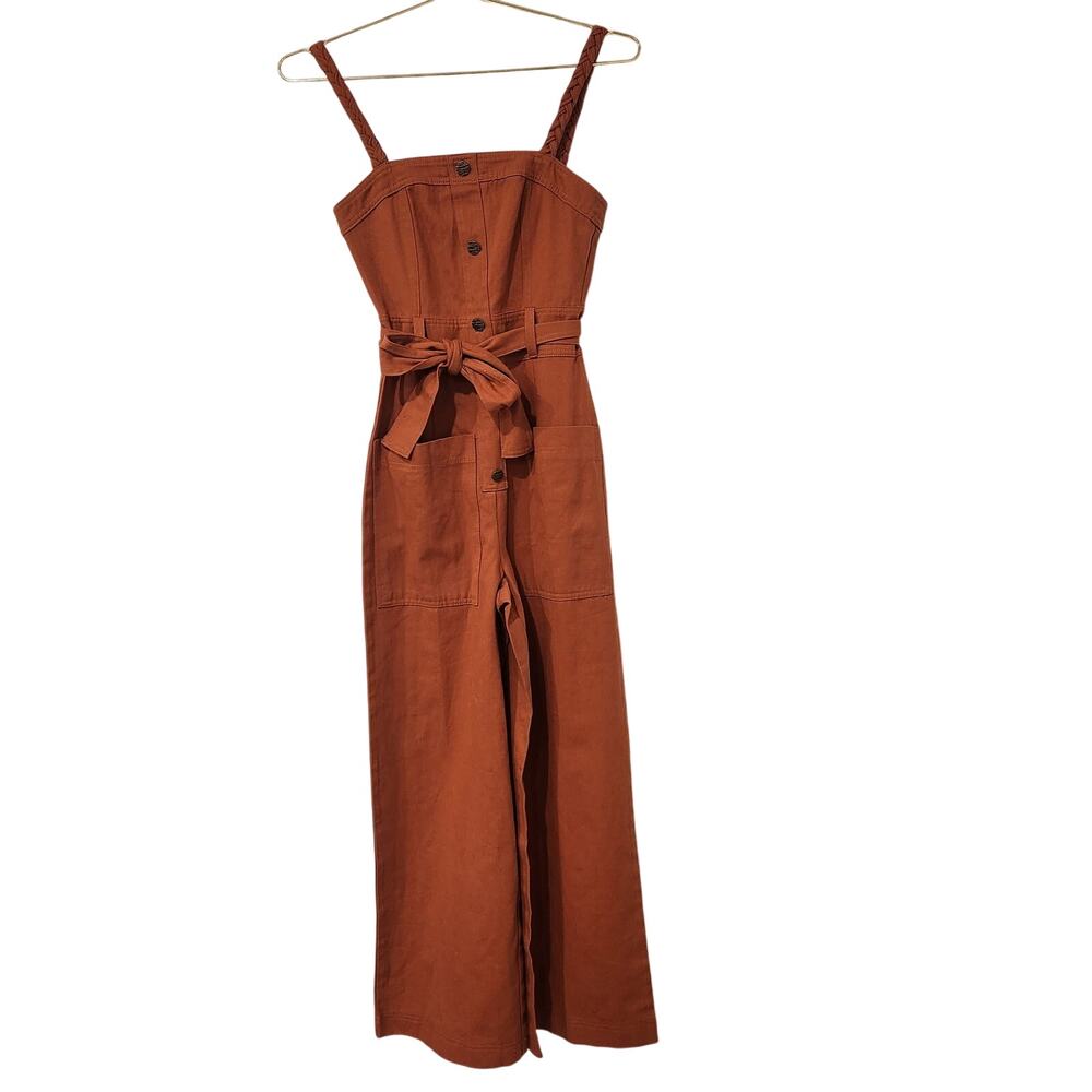 Vici She Is Unstoppable Cotton orange jumpsuit size XS - Picture 3 of 9